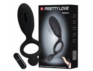 Pierścień erekcyjny wibrujący z wypustkami Pretty Love Ethel